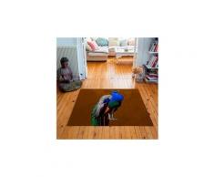 Tapis carré velours antidérapant imprimé animaux kelly - 135 x 135 cm