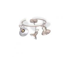 Icaverne - plafonniers admirable plafonnier pour 3 ampoules e14 argenté