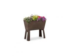 Mammutgrow flex carré potager surélevé 75 x 70 x 35 cm - protection anti uv et gel - marron
