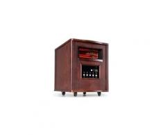 Heatbox Radiateur électrique infrarouge mobile - chauffage d´appoint 1500W - minuterie 12 h - bois