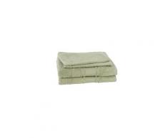 Icaverne serviette de bain - drap de bain jules lot de 2 serviettes + 2 gants de toilette royale - vert olive