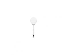 Solarline borne solaire globe h53cm - gris et blanc