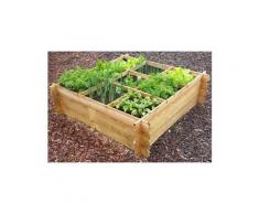 Carré potager avec croisillons et géotextile - 1.20 x 1.20 x 0.40 m
