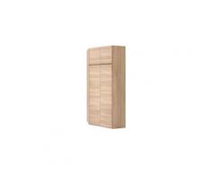 Academica armoire d'angle de chambre style contemporain décor chene sonoma - l 80,5 cm