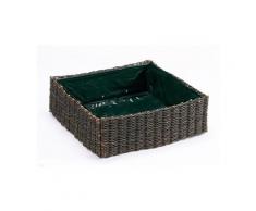 INTERMAS - Carré potager en osier tressé VEGETAL GARDEN 75 x 75 cm
