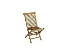 Chaise pliante pour jardin en bois teck, coloris naturel - dim : 91 x 46 x 61 cm -pegane-