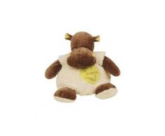 Range pyjama Bazile l'Hippopotame Marron et Beige 40 cm