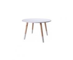 Table enfant ronde bois blanc