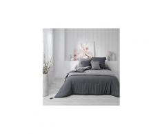 Couvre-lit matelassé à pompons dune anthracite 240x220 cm