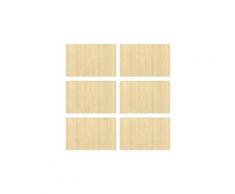 Napperons 6 pcs chindi plain beige 30 x 45 cm coton
