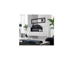 Meuble de rangement mural "blox ii" 175cm blanc & noir