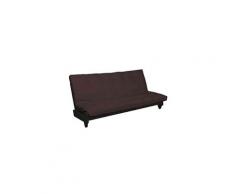 Pack futon coton chocolat 140x200 banquette fresh wengé - terre de nuit