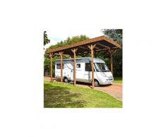 Carport autoportant en bois traité autoclave pour camping car 4x8m