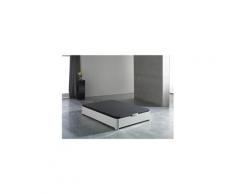 Sommier coffre tapissier 140x190cm blanc indo