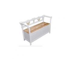 Banc de jardin avec coffre de rangement bois naturel et blanc 126 cm helloshop26 2202070