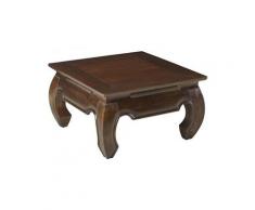 Table basse carrée opium - teck massif