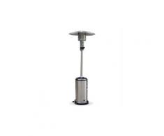 Chauffage d'extérieur à gaz, parasol chauffant de terrasse finland 12,5kw en inox avec roulettes