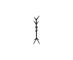 The home deco factory porte-manteau arbre en bois naturel - 178 cm - noir