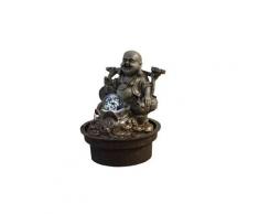 Fontaine d'intérieur bouddha voyageur et boule en verre