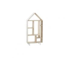 Etagère enfant sur pieds forme maison en bois - l.50 x l.20 x h.105 cm -pegane-
