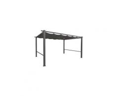 Tonnelle - gloriette - barnum - accessoire de tonnelle - accessoire de gloriette - accessoire de barnum bacha pergola avec auvent rétractable - 4x3m - gris