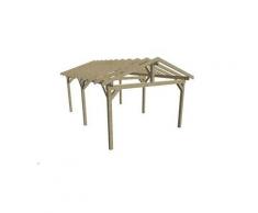 HABRITA - Carport double avec préparation pour couverture tuile