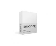 Snoozing drap-housse enfant en flanelle - flanelle 100% coton gratté - berceau (40x80 cm) - blanc