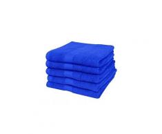 Icaverne - serviettes de bain et gants de toilette joli serviette de douche 5 pcs coton 500 gsm 100x150 cm bleu royal