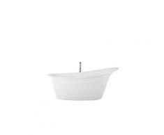 Baignoire îlot ovale en acrylique blanche haiti
