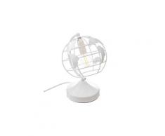 Lampe à poser enfant globe terrestre - diam. 16 cm - blanc