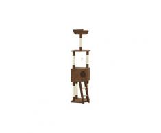 Arbre à chat avec griffoir en sisal marron 180 cm