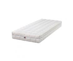 Matelas 140x190 + sommier démonté + pieds + protège matelas offerts - latex naturel - 80 kg/m3 - hauteur 21 cm - soutien souple