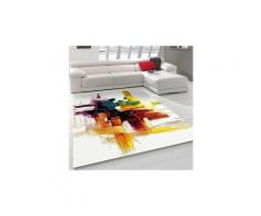 Tapis rond pour le salon belo creme 160 x 160 cm tapis de salon moderne design par unamourdetapis