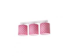 Plafonnier Enfant 3 lampes Rose - DALBER - 42173