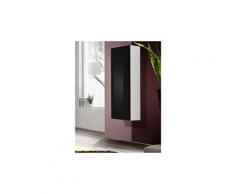 Vitrine murale design "fly i" 126cm noir & blanc
