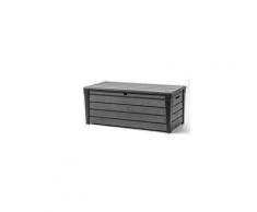 Coffre d'exterieur - rangement d'exterieur coffre de rangement en résine 445l pour le jardin - 145x69,7x60,3cm - gris