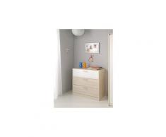 Commode enfant meubles 3 tiroirs, H 82 x L 78 x P 39 cm