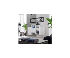 Meuble de rangement mural "blox iii" 140cm blanc