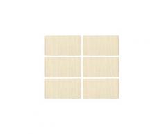 Linge de table edition dodoma napperons 6 pcs chindi plain crème 30 x 45 cm coton