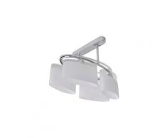 Icaverne - plafonniers esthetique lustre/ lampe de plafond contemporaine 4 abats jours en verre