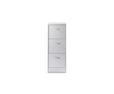 Classeur à dossiers suspendus 3 tiroirs argent - tirsus - l 42 x l 44 x h 109 - neuf