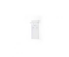 Penderie murale coloris laqué blanc brillant - l51 x h121 x p25 cm -pegane-