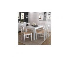 Icaverne - chaises de cuisine sublime chaise de salle à manger 6 pcs bois peint blanc