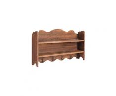 Porte-manteau mural marron 50x10x30 cm bois
