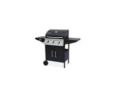 Barbecue au gaz athos cuisine extérieure 3 brûleurs + feu latéral avec thermomètre