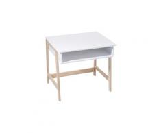 Bureau en bois enfant douceur - l. 58 x h. 52 cm - blanc