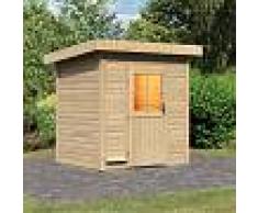 WoodFeeling Sauna d'extérieur JANA en bois massif 38mm 4 à 5 places Woodfeeling