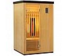 SNÖ Sauna infrarouge chauffages carbone et full spectrum Vertical Black 2100W 2 places - SNÖ