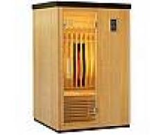 Sauna infrarouge chauffages carbone et full spectrum Vertical Black 2100W 2 places - SNÖ