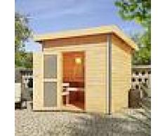 Karibu Sauna d'extérieur Kroge en bois massif 38mm porte opaque 6 à 8 places Karibu